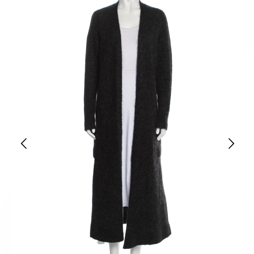 The Fisher Project Wool and Mohair Black Cardigan Duster Size Large